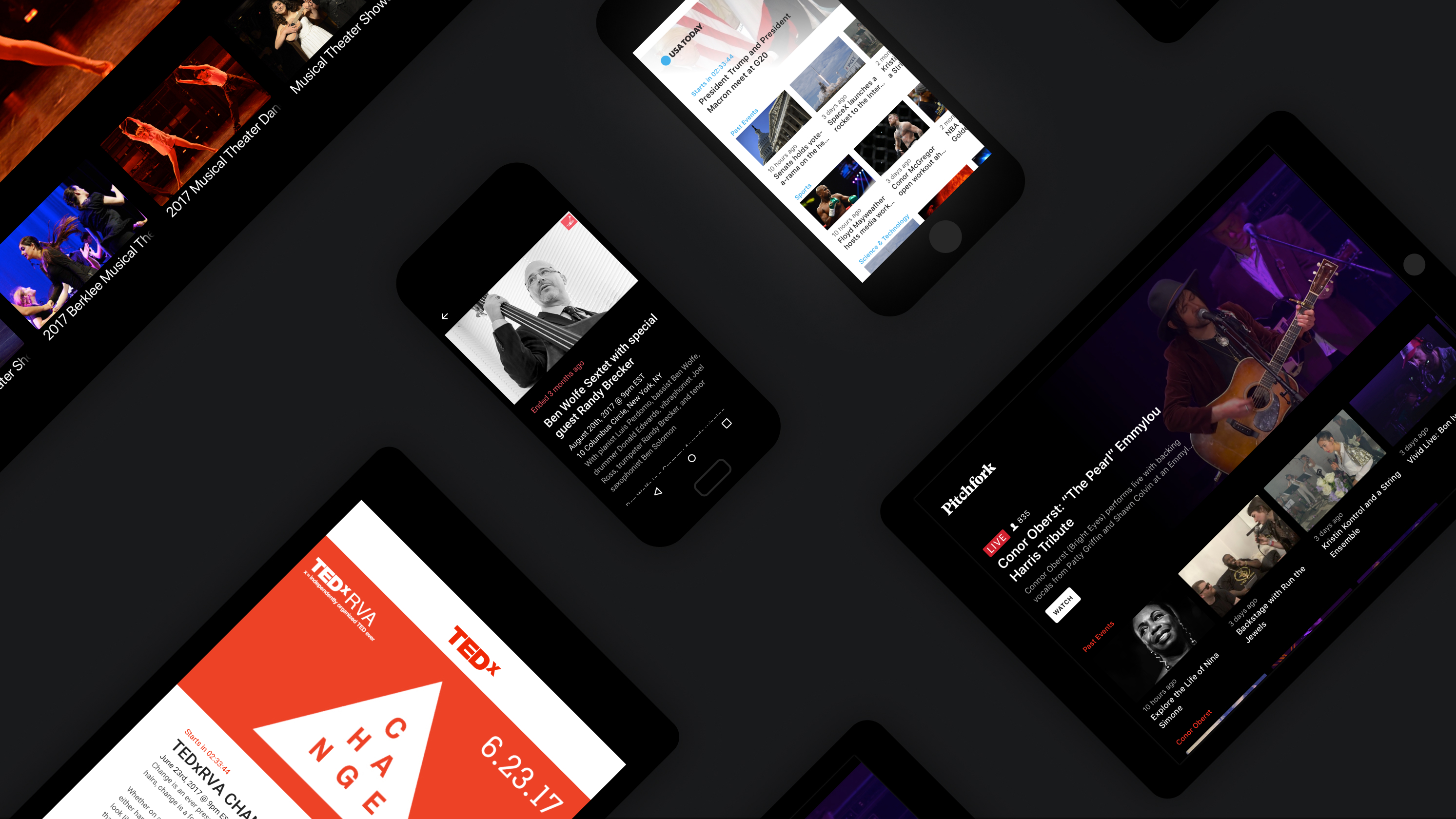 grid of custom apps